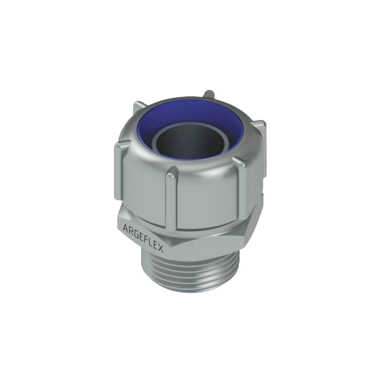 Conector Recto P/Flexible 1 1/2" 40mm Gris Argeflex