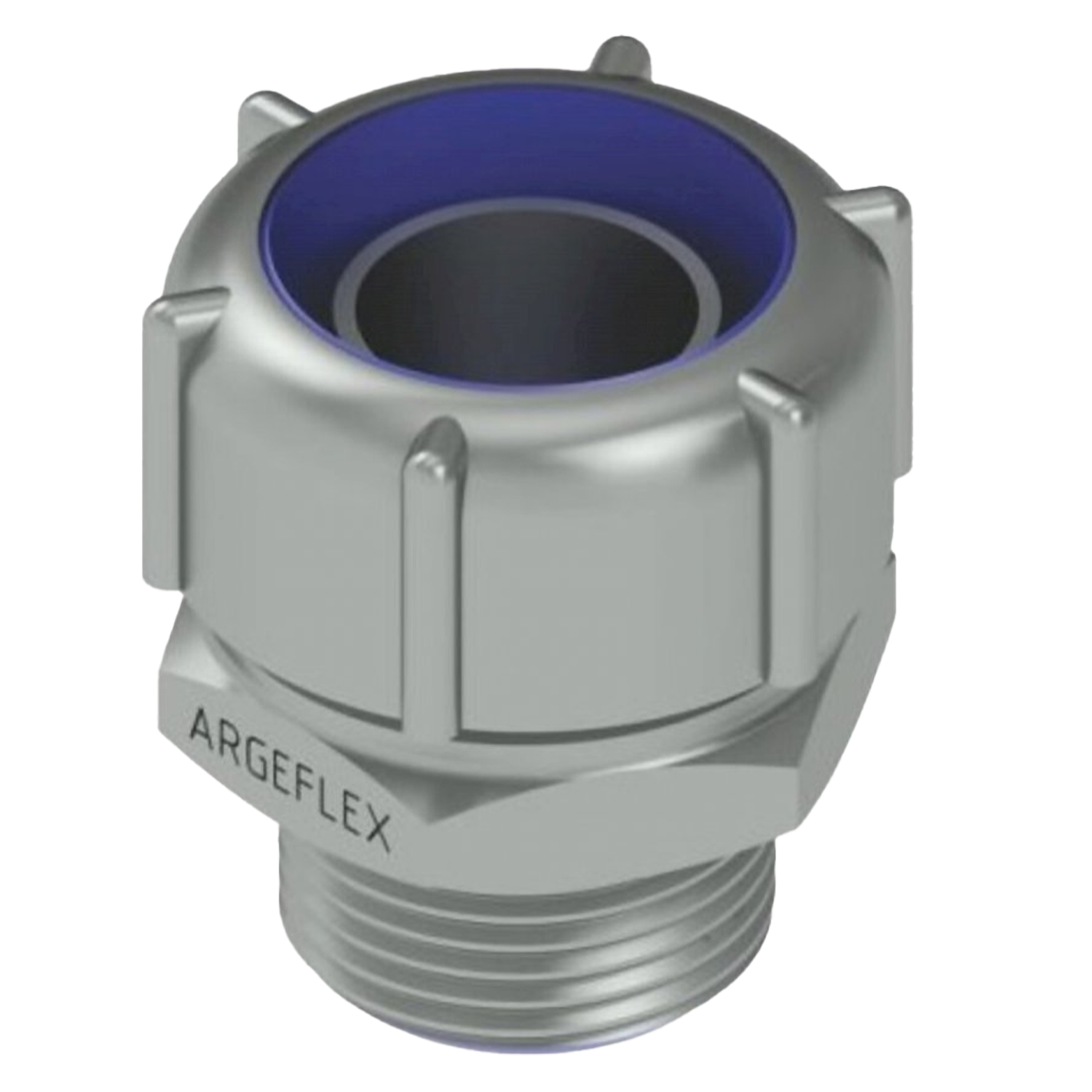 Conector Recto P/Flexible 1/2" 12,7mm Gris Argenflex