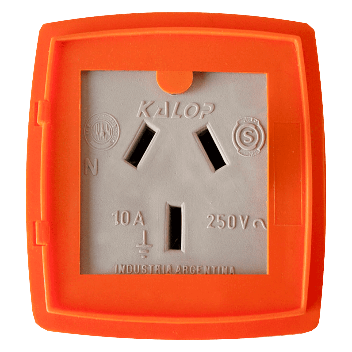 [2186] Soporte C/Tomacorriente Embutir 10A 2P + T 220VCA IP40 Kalop