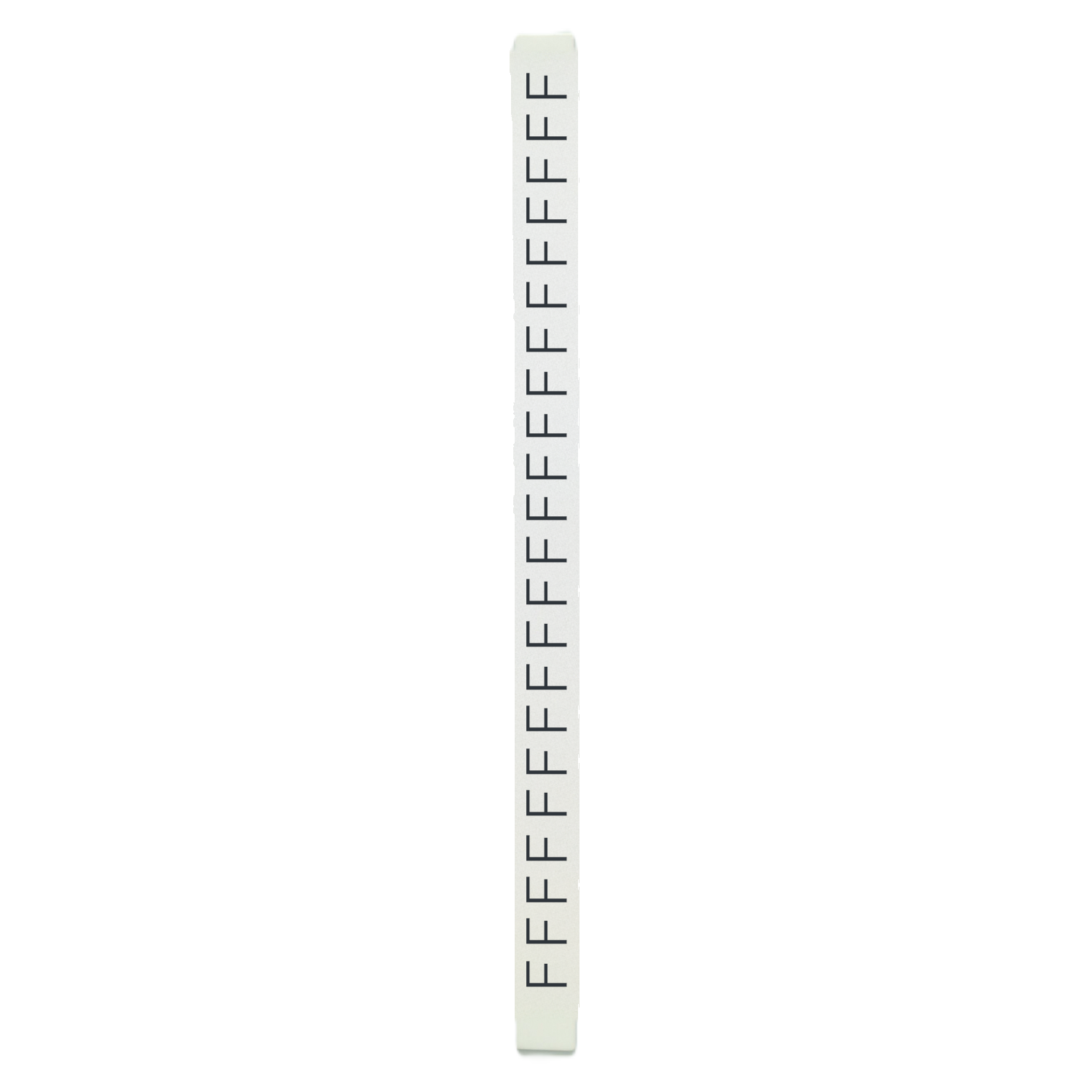 [24505] Tarjeta de Identificadores Blanco Letra F P/Tubito Portadigitos Murrplastik
