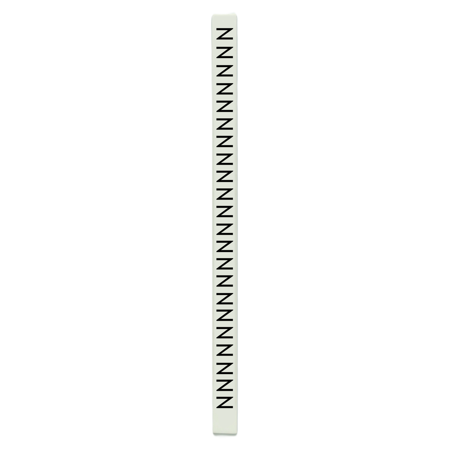 Tarjeta de Identificadores Blanco Letra N P/Tubito Portadigitos Murrplastik