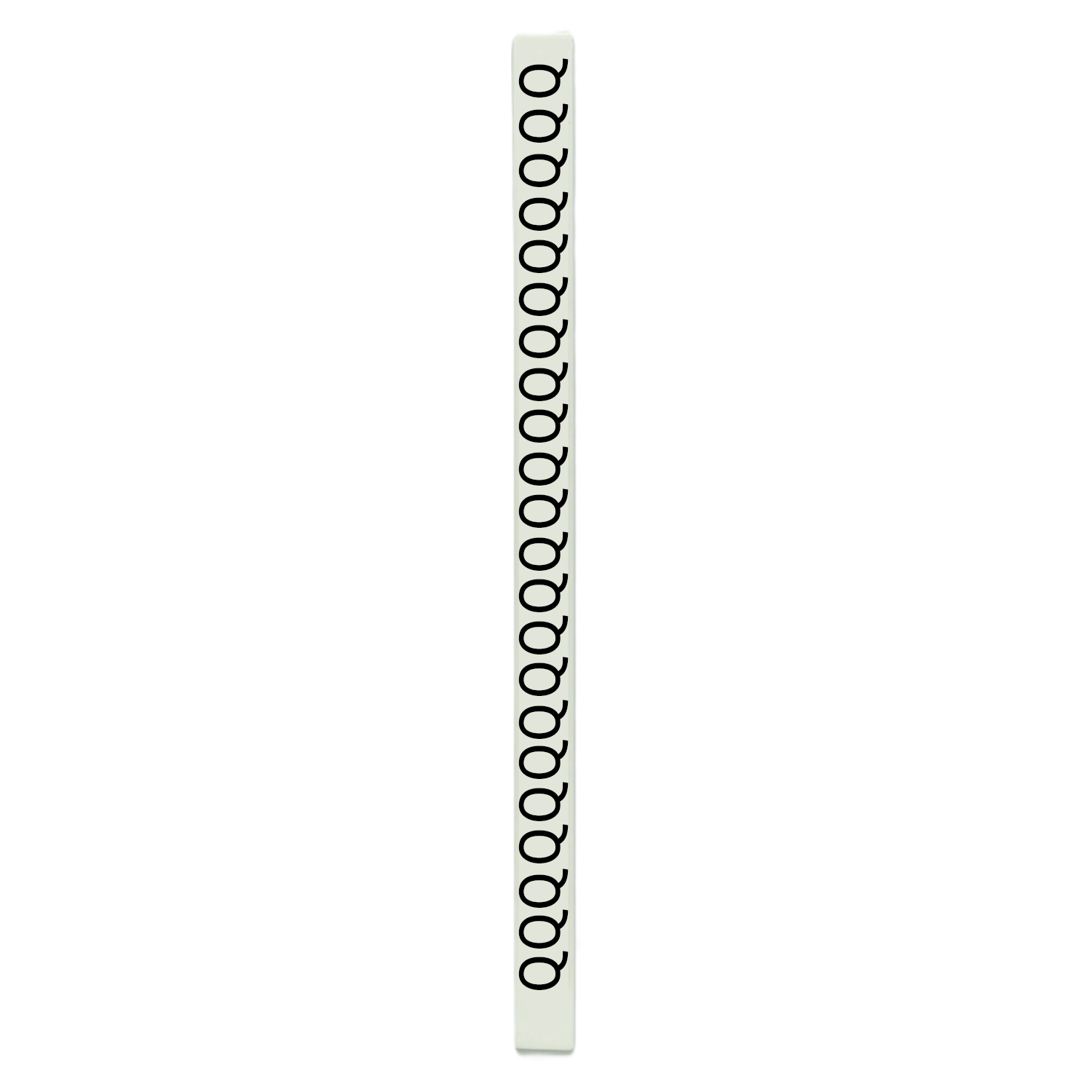 Tarjeta de Identificadores Blanco Letra Q P/Tubito Portadigitos Murrplastik