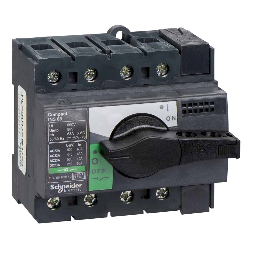 Interr. Manual Compact 4x63A 500VCA Maneta Giratoria Schneider Electric