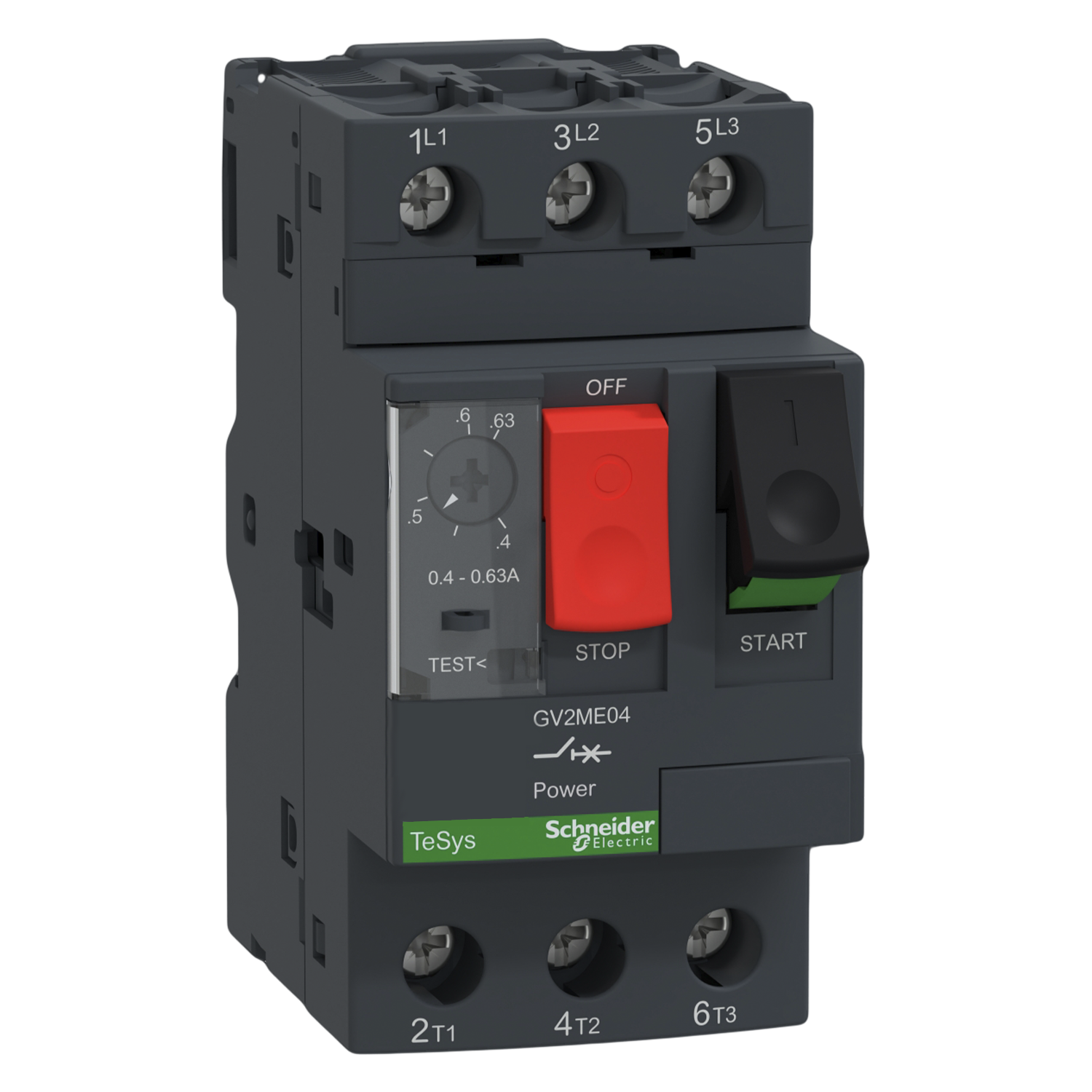 Guardamotor Magnetotérmico GV2 3P 0,40-0,63A 100kA Schneider Electric