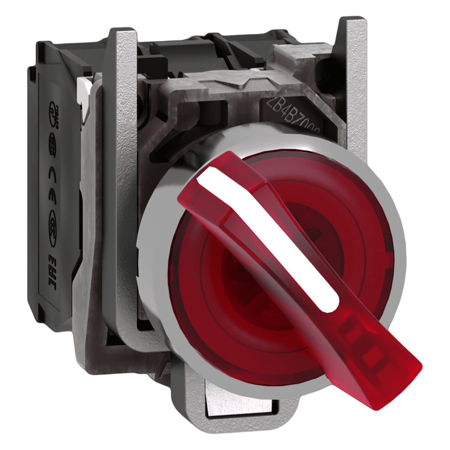 [21343] Perilla XB4 Lum 2 Posiciones Fijas 1NA+1NC 24V Led Rojo Schneider Electric