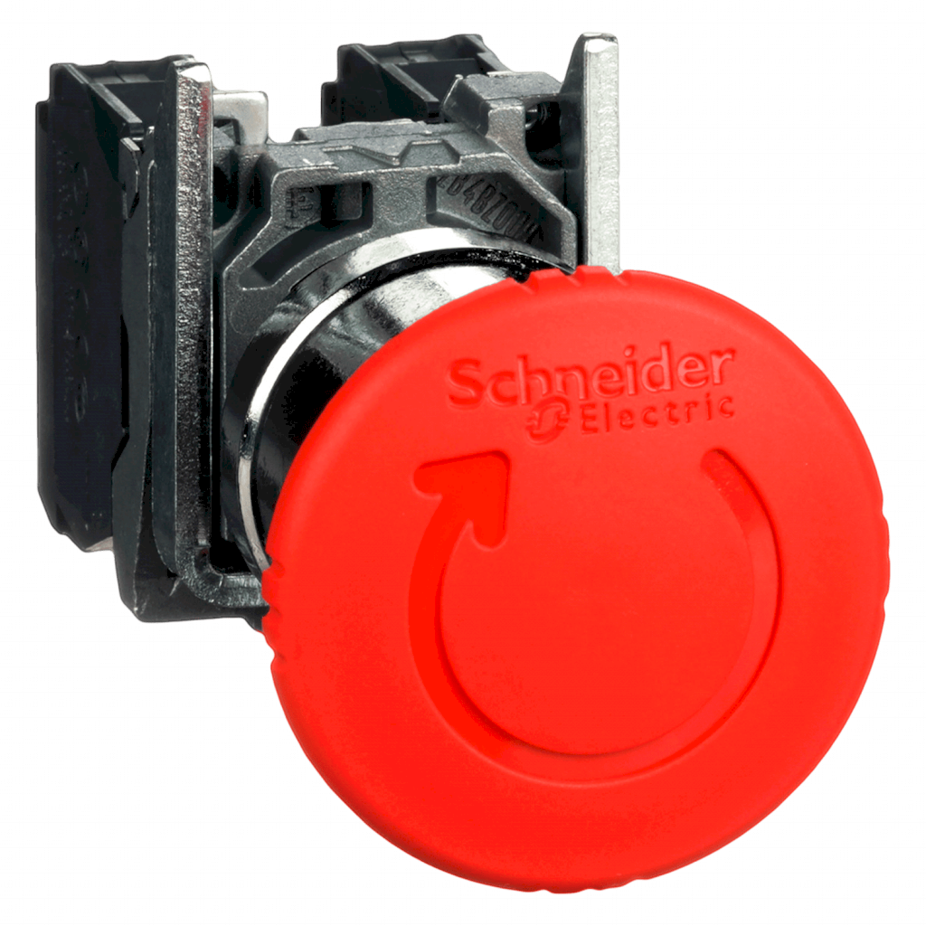 [21347] Pulsador Hongo XB4 Metálico 1NA+1NC Emergencia Pulsar-Girar Schneider Electric