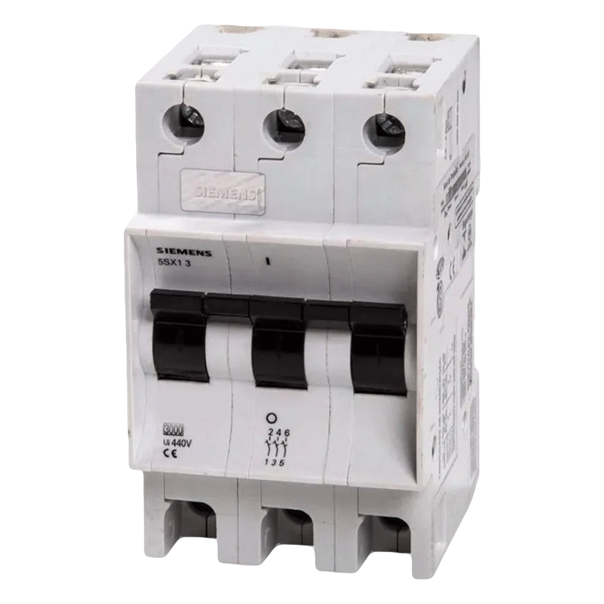 [3838] Interruptor Termomagnético 5SX13 3x2A 3kA Curva C Siemens