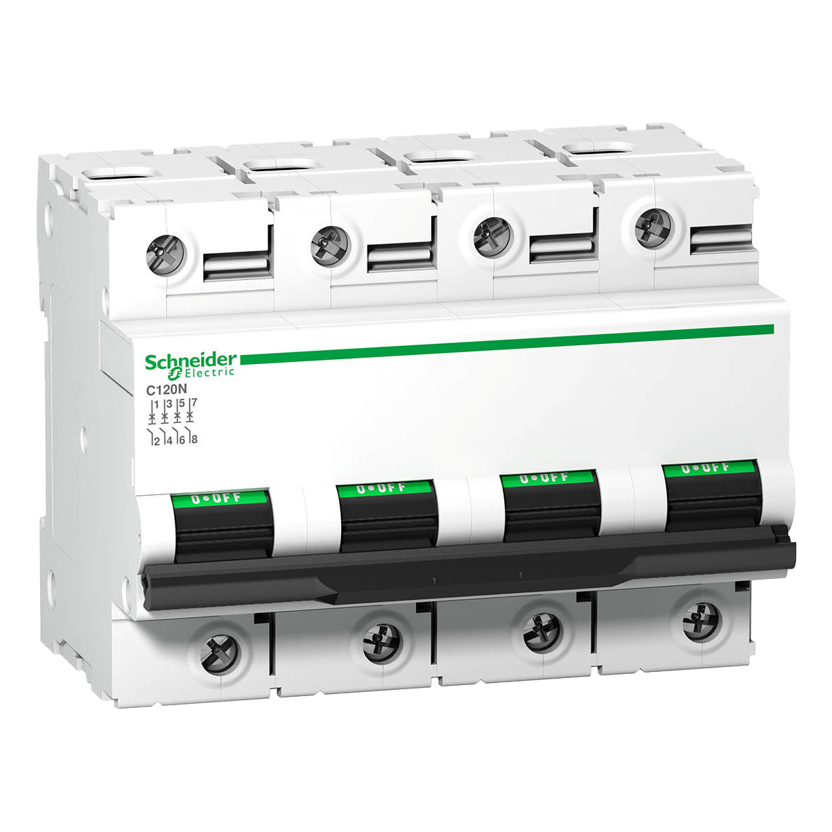 [21015] Interruptor Termomagnético A9N18 4x100A 10kA Curva C Schneider Electric