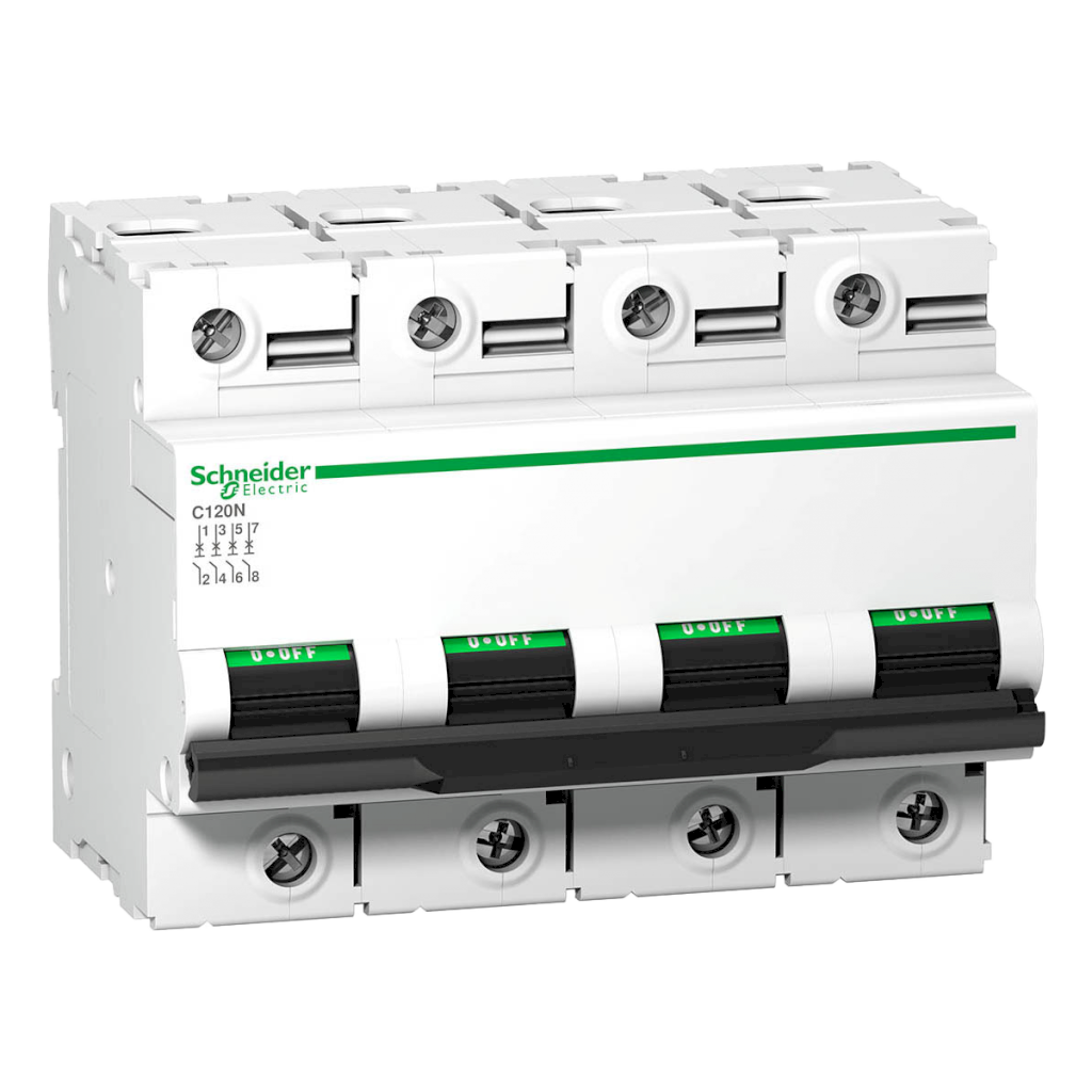 [21015] Interruptor Termomagnético A9N18 4x100A 10kA Curva C Schneider Electric