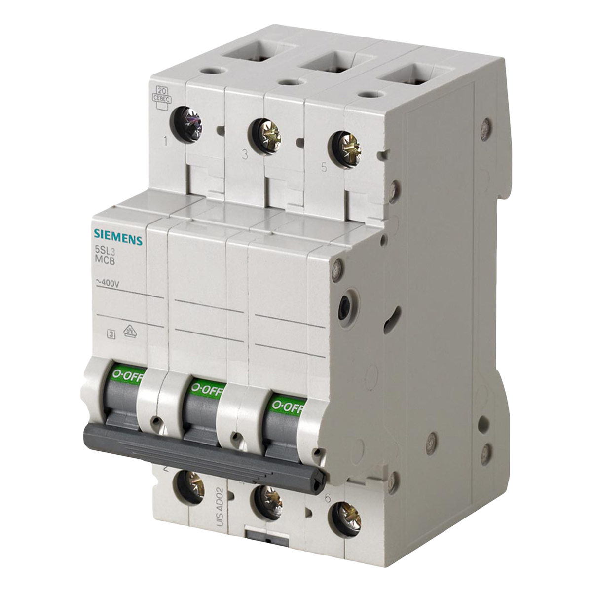 Interruptor Termomagnético 5SL33 3x10A 4,5kA Curva C Siemens
