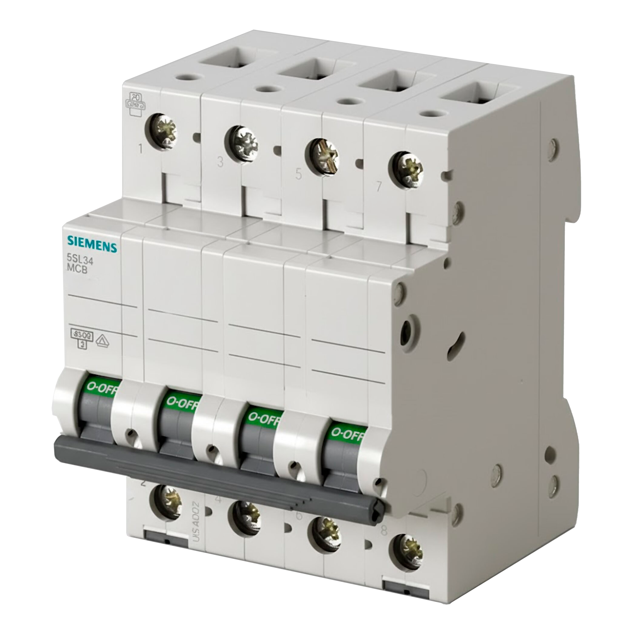 Interruptor Termomagnético 5SL34 4x10A 4,5kA Curva C Siemens