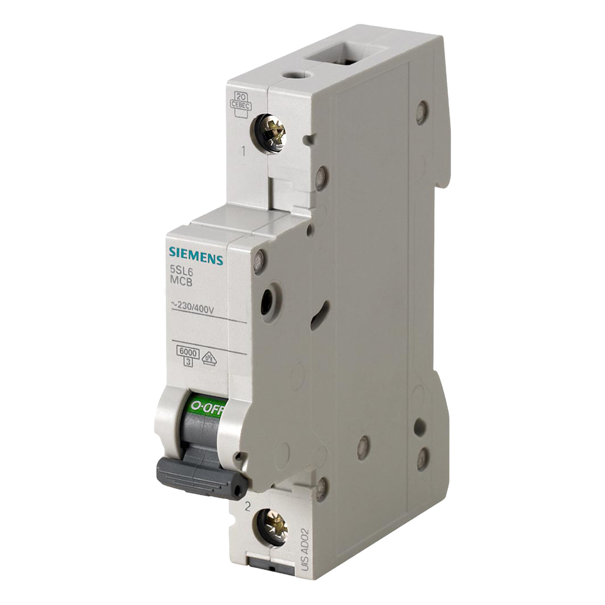 [25818] Interruptor Termomagnético 5SL61 1x2A 6kA Curva C Siemens