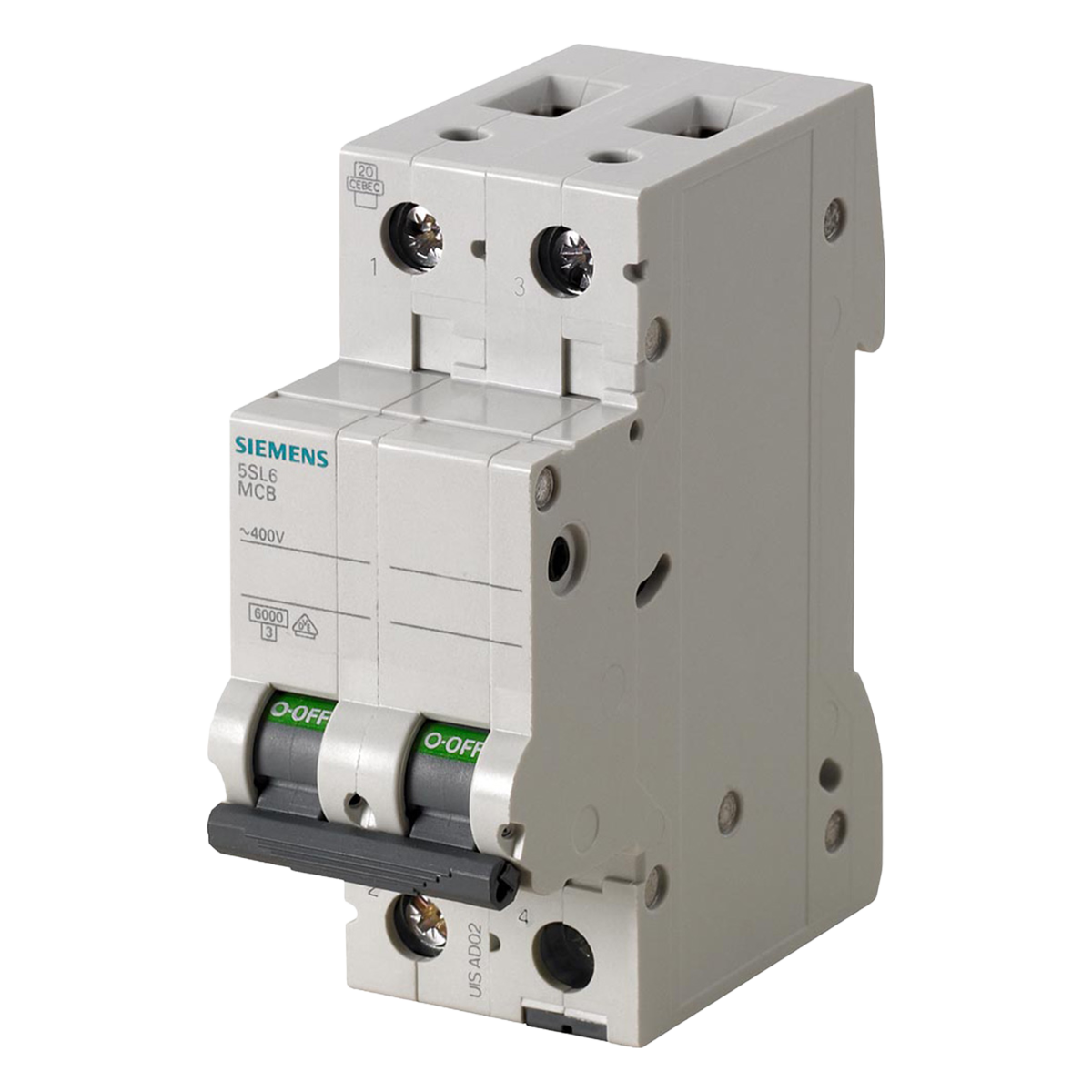 Interruptor Termomagnético 5SL62 2x10A 6kA Curva C Siemens
