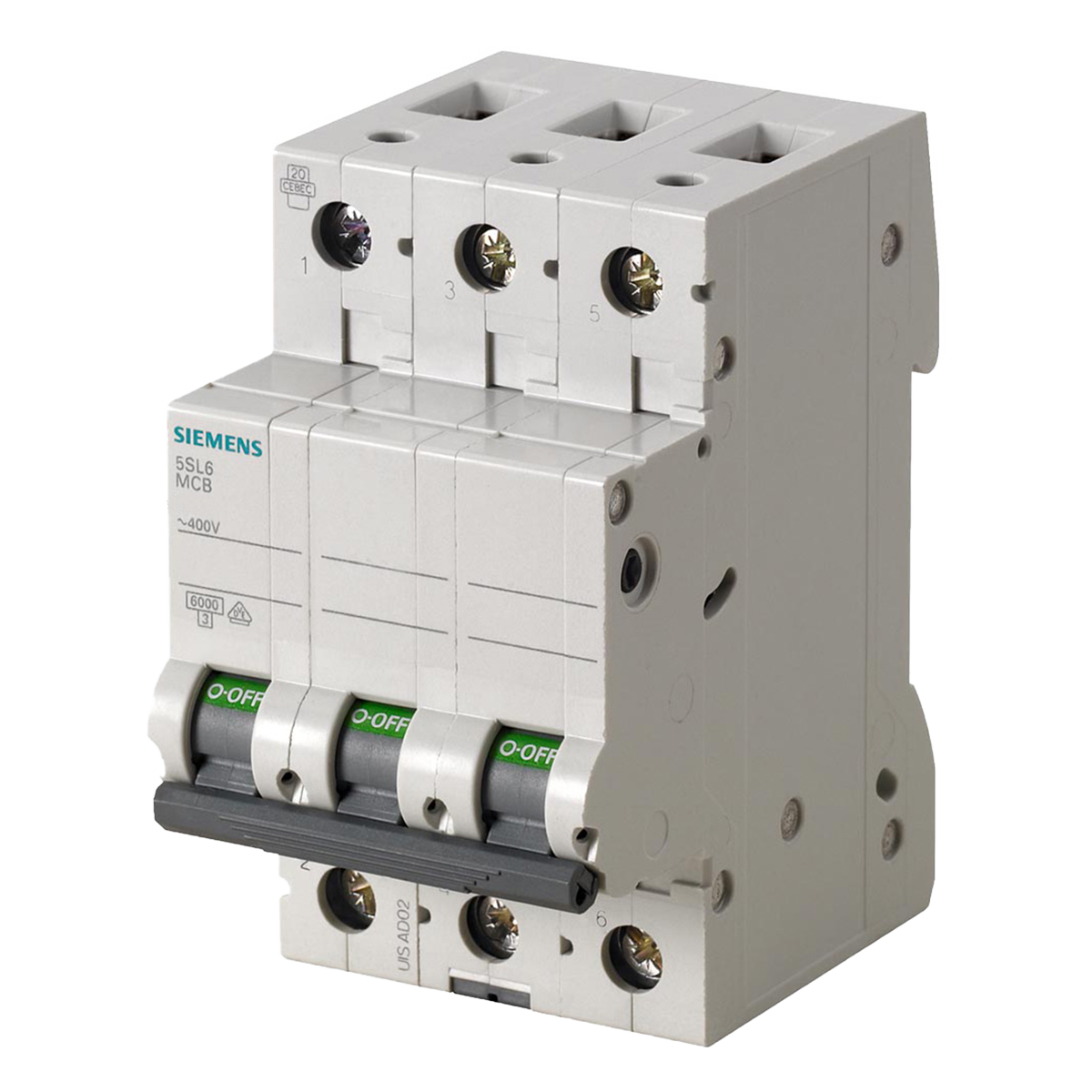 Interruptor Termomagnético 5SL63 3x4A 6kA Curva C Siemens