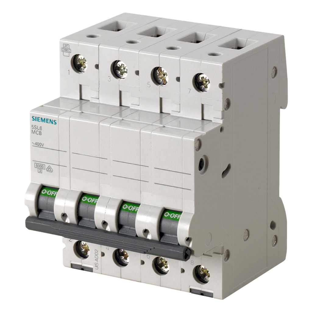 [25858] Interruptor Termomagnético 5SL64 4x6A 6kA Curva C Siemens