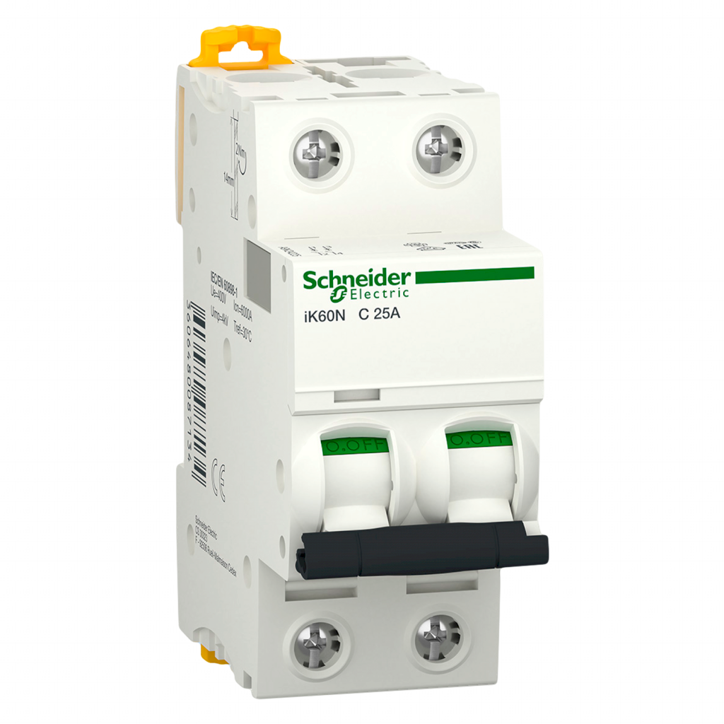 [27683] Interruptor Termomagnético A9K24 2x25A 6kA Curva C Schneider Electric