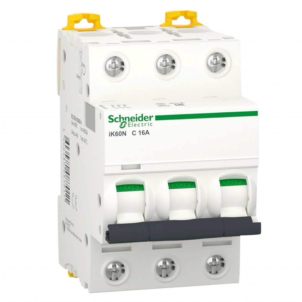 [27690] Interruptor Termomagnético A9K24 3x16A 6kA Curva C Schneider Electric