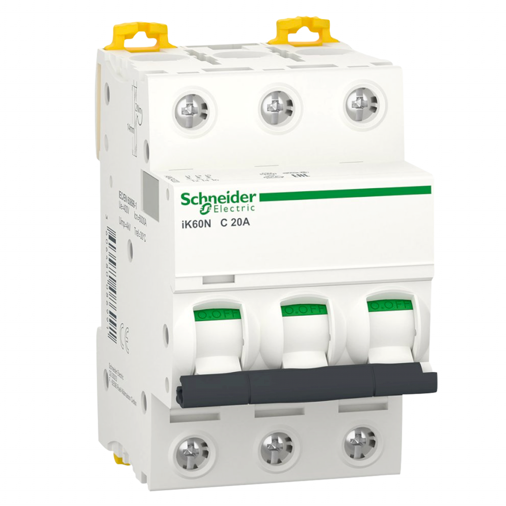 [27691] Interruptor Termomagnético A9K24 3x20A 6kA Curva C Schneider Electric