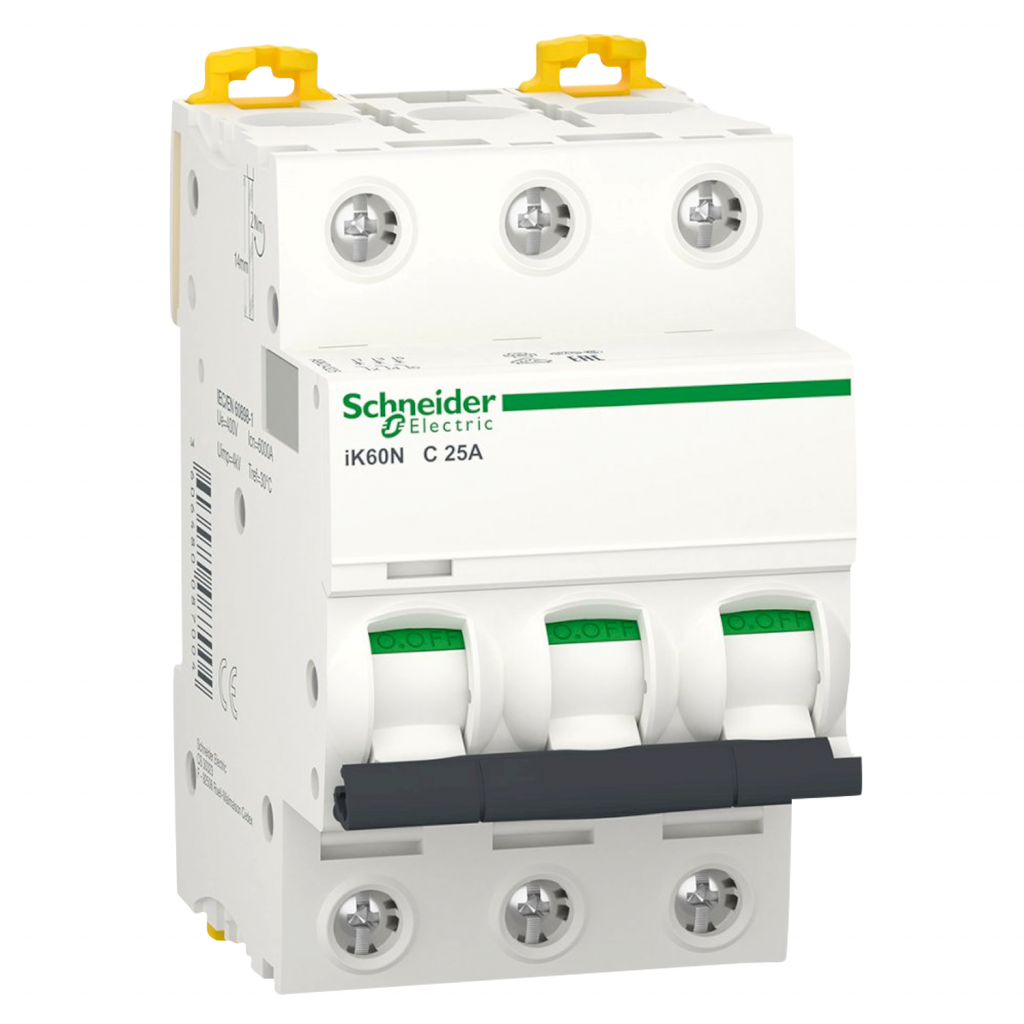 [27692] Interruptor Termomagnético A9K24 3x25A 6kA Curva C Schneider Electric