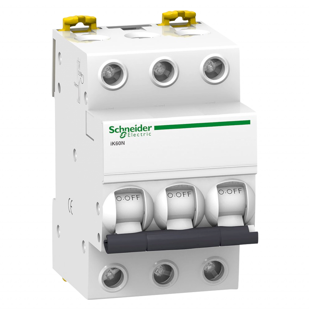 [27696] Interruptor Termomagnético A9K24 3x63A 6kA Curva C Schneider Electric