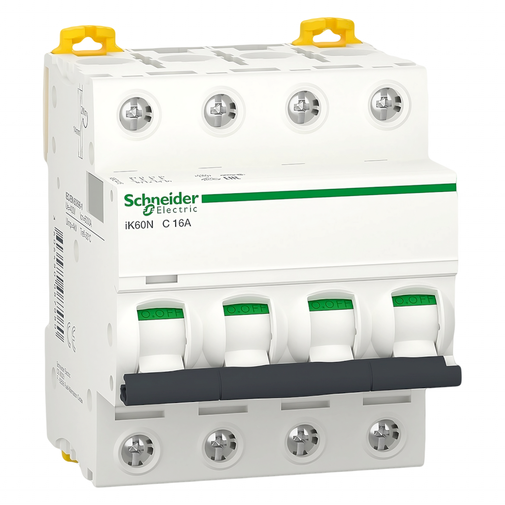 [27699] Interruptor Termomagnético A9K24 4x16A 6kA Curva C Schneider Electric