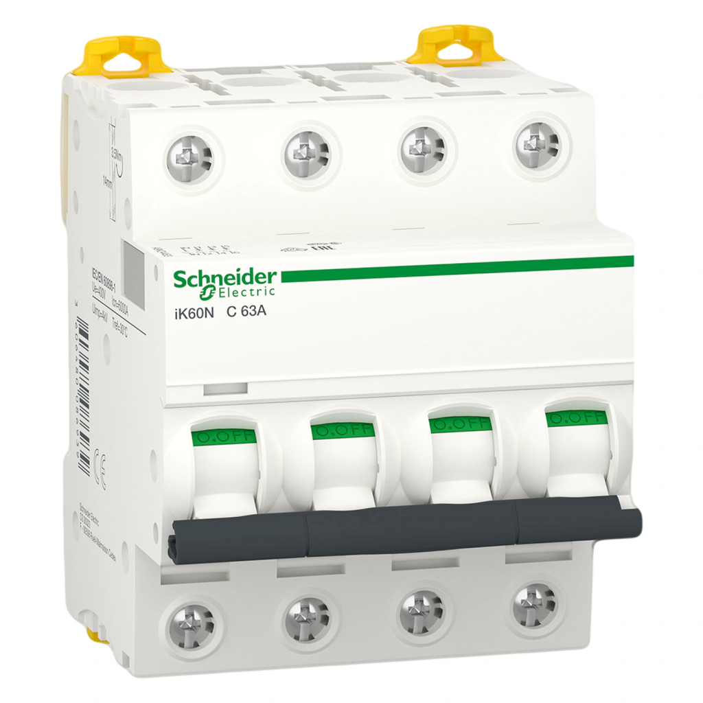 Interruptor Termomagnético A9K24 4x63A 6kA Curva C Schneider Electric