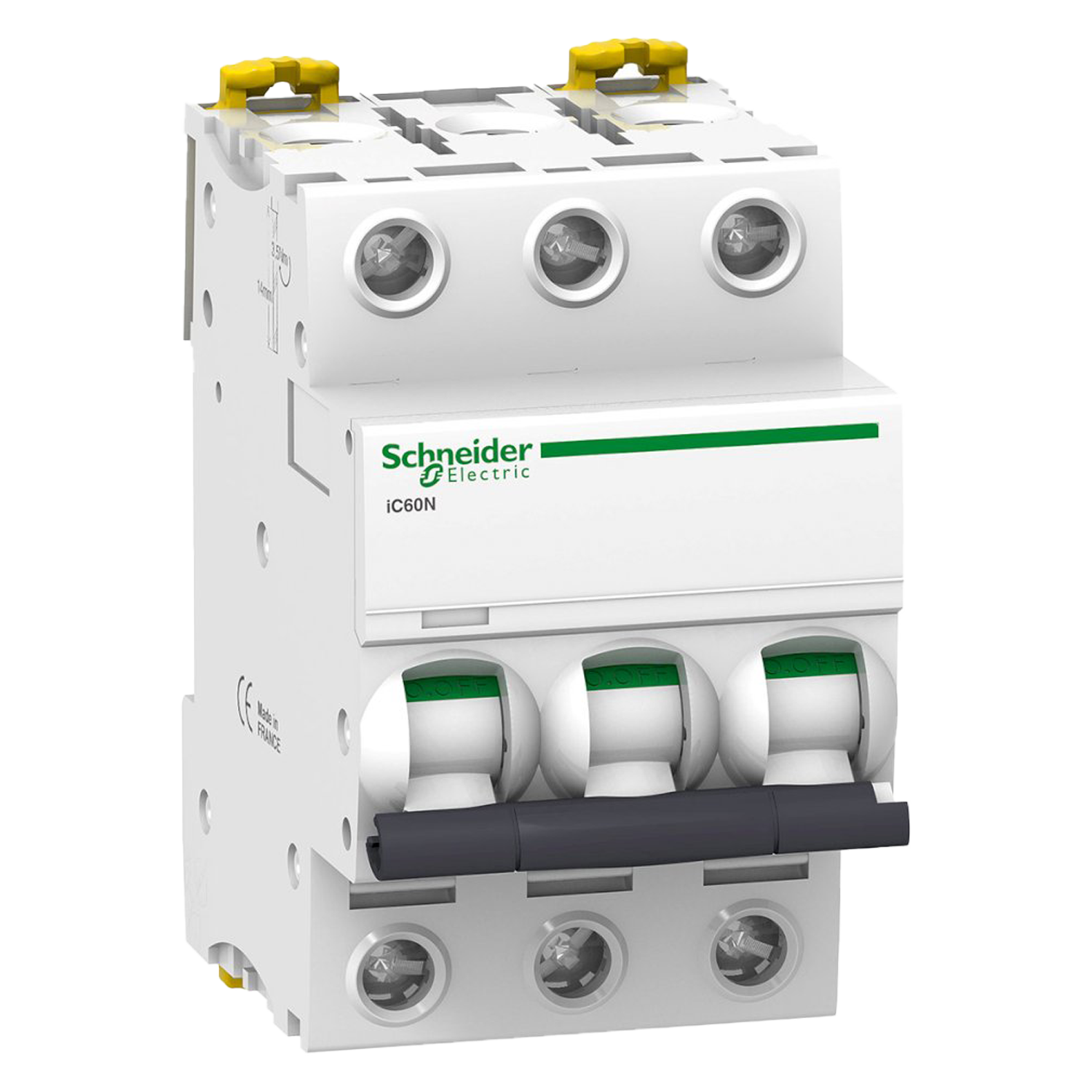 [27796] Interruptor Termomagnético A9F74 3x63A 10kA Curva C Schneider Electric