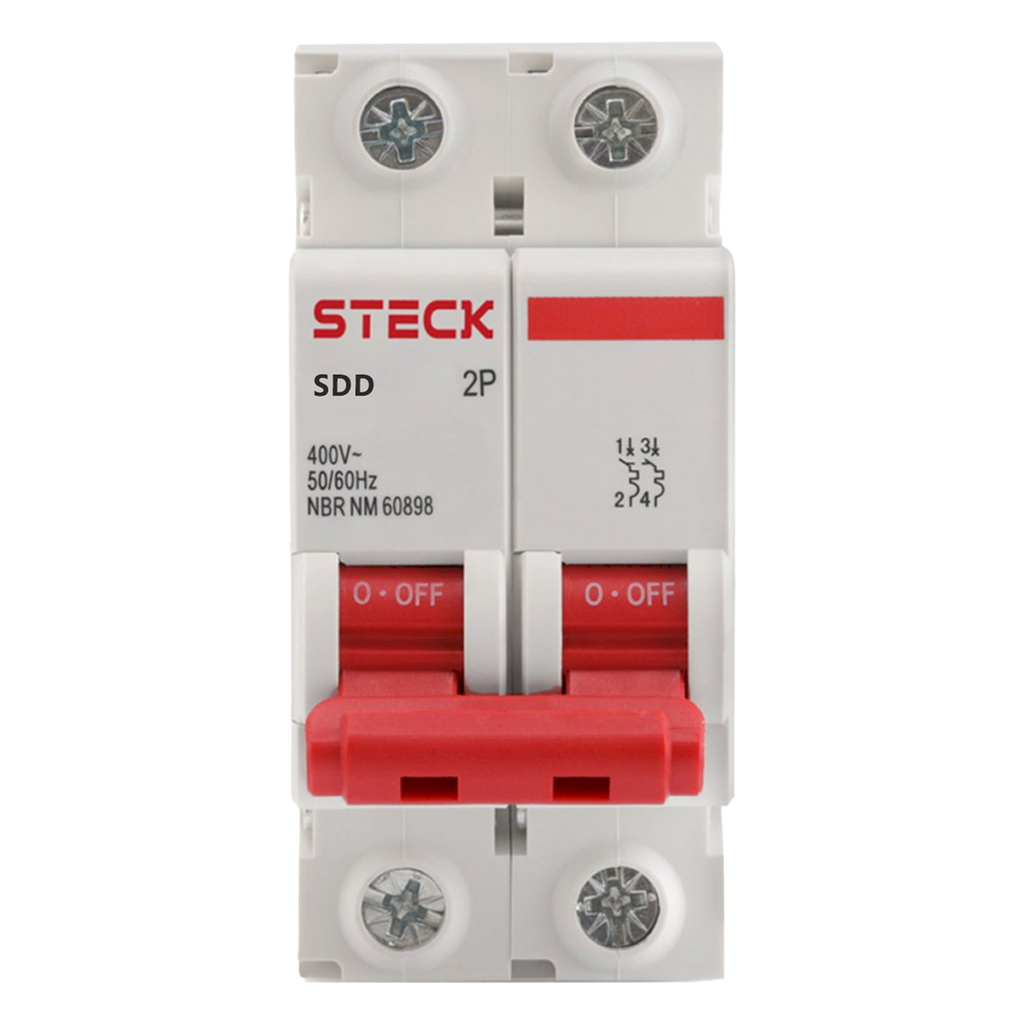 [31653] Interruptor Termomagnético SDD62 2x63A 3kA Curva C Steck Electric