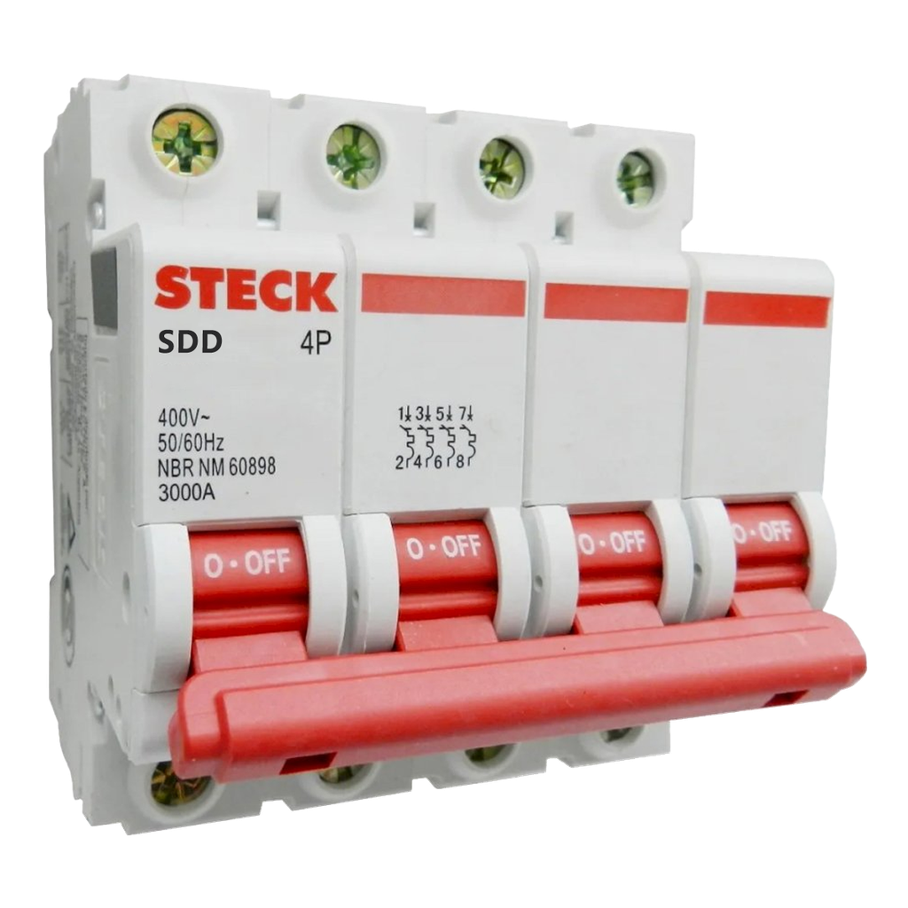 [31660] Interruptor Termomagnético SDD64 4x63A 3kA Curva C Steck Electric