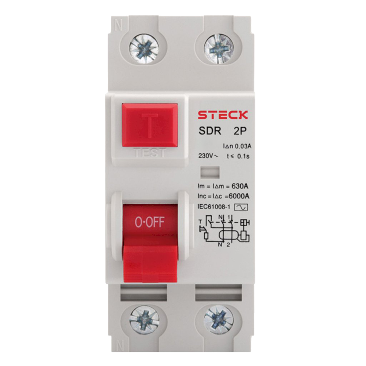 Interruptor Diferencial SDR26 2x63A 30mA Steck Electric