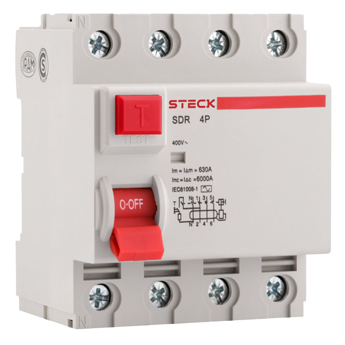 [31676] Interruptor Diferencial SDR46 4x63A 300mA Steck Electric