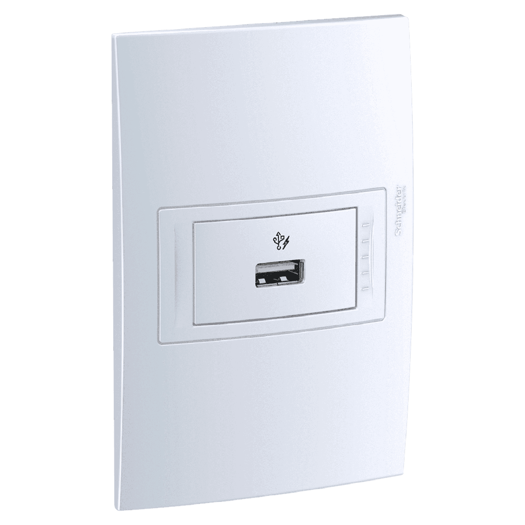 [31333] Conjunto Base 1 Módulo USB 1A + Tapa Blanco Schneider Electric