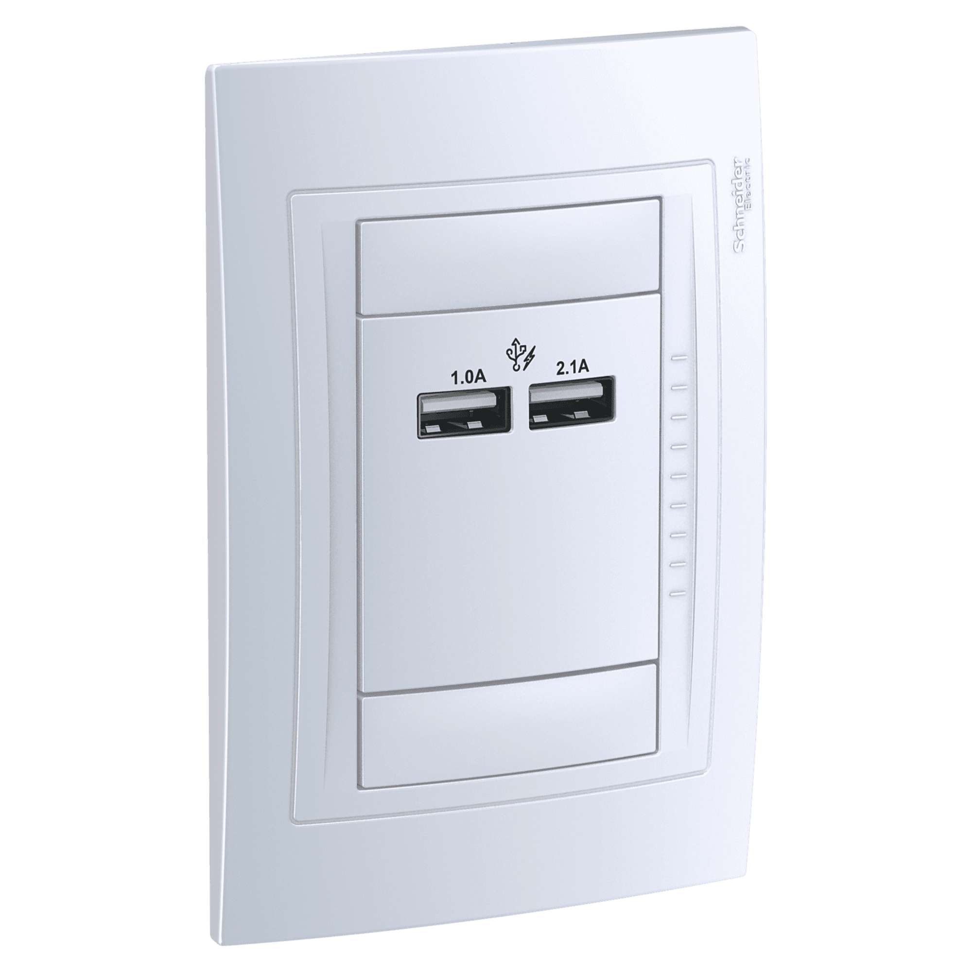 [31334] Conjunto Base 2 Módulos USB 2.1A + Tapa Blanco Schneider Electric