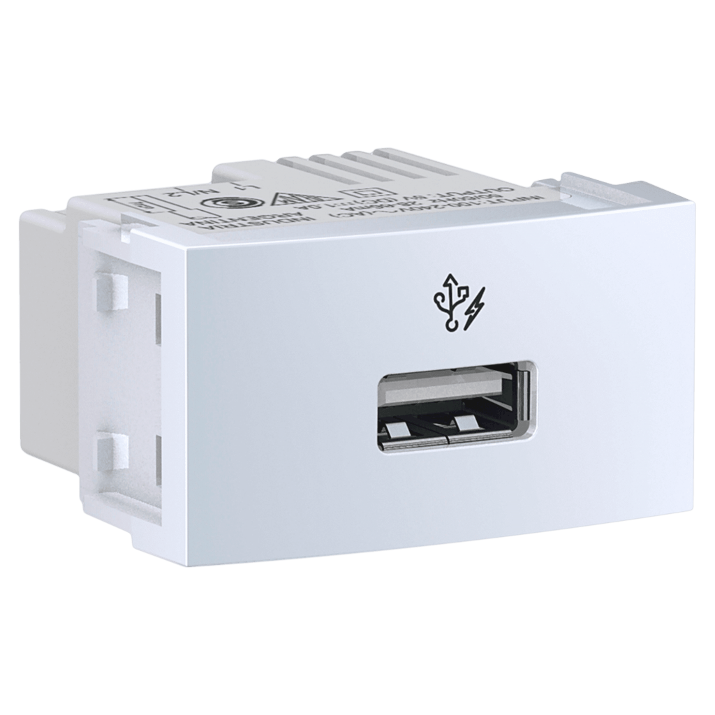 Módulo 1 Toma USB 1 Múdulo Ocupado 1A Blanco Schneider Electric