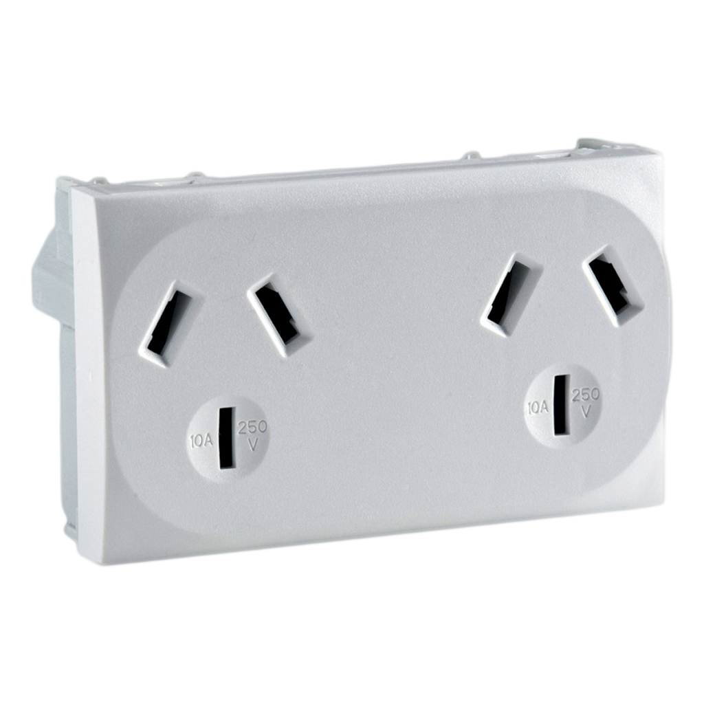 [31343] Toma Doble C/Tierra Roda 10A 250V Blanco Schneider Electric