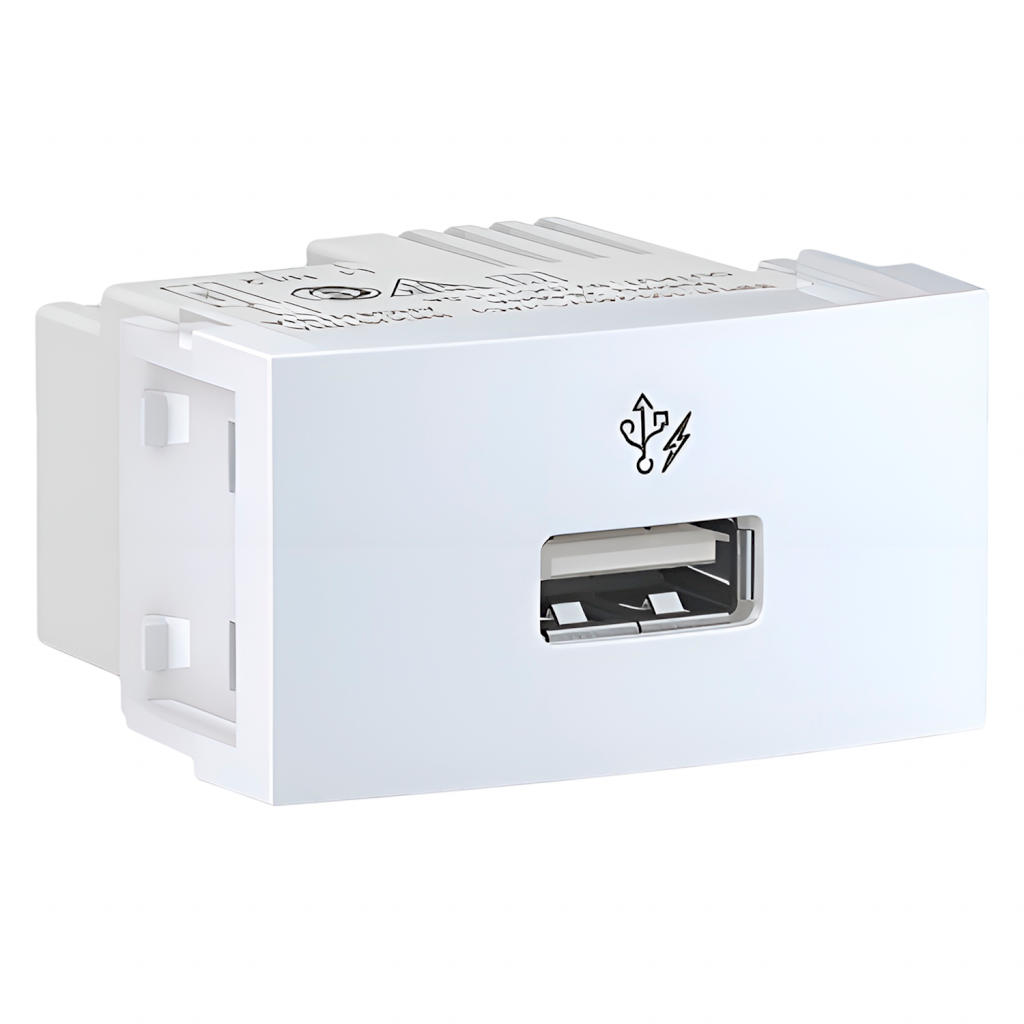 Módulo 1 Toma USB 1 Múdulo Ocupado 1A Blanco Schneider Electric