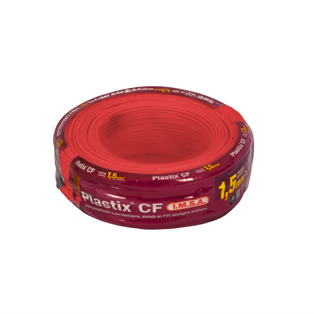 [22098] CABLE UNIPOLAR 1,50mm² PVC ROJO IMSA (x 100M) JPF100015CRR