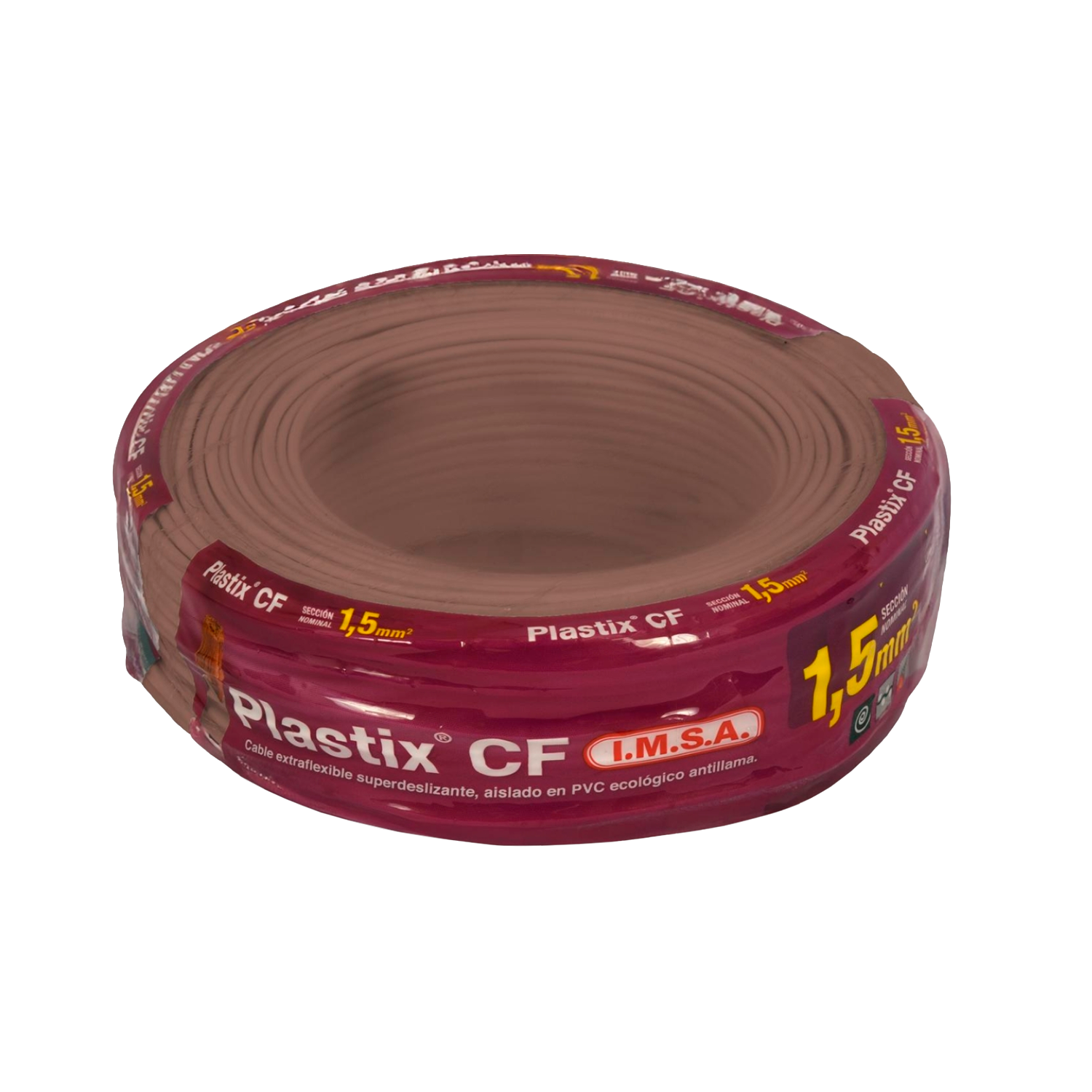 Cable Unipolar 1,50mm2 PVC Marron (x 100Mts) Imsa