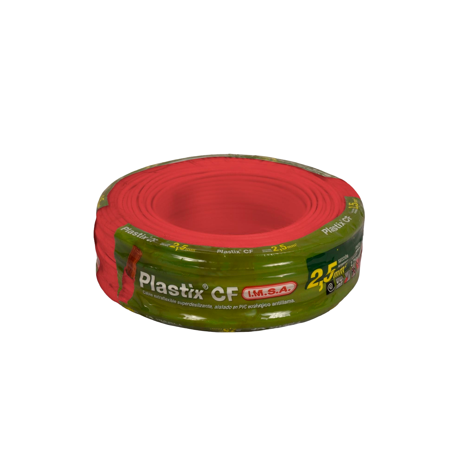 Cable Unipolar 2,50mm2 PVC Rojo (x 100Mts) Imsa