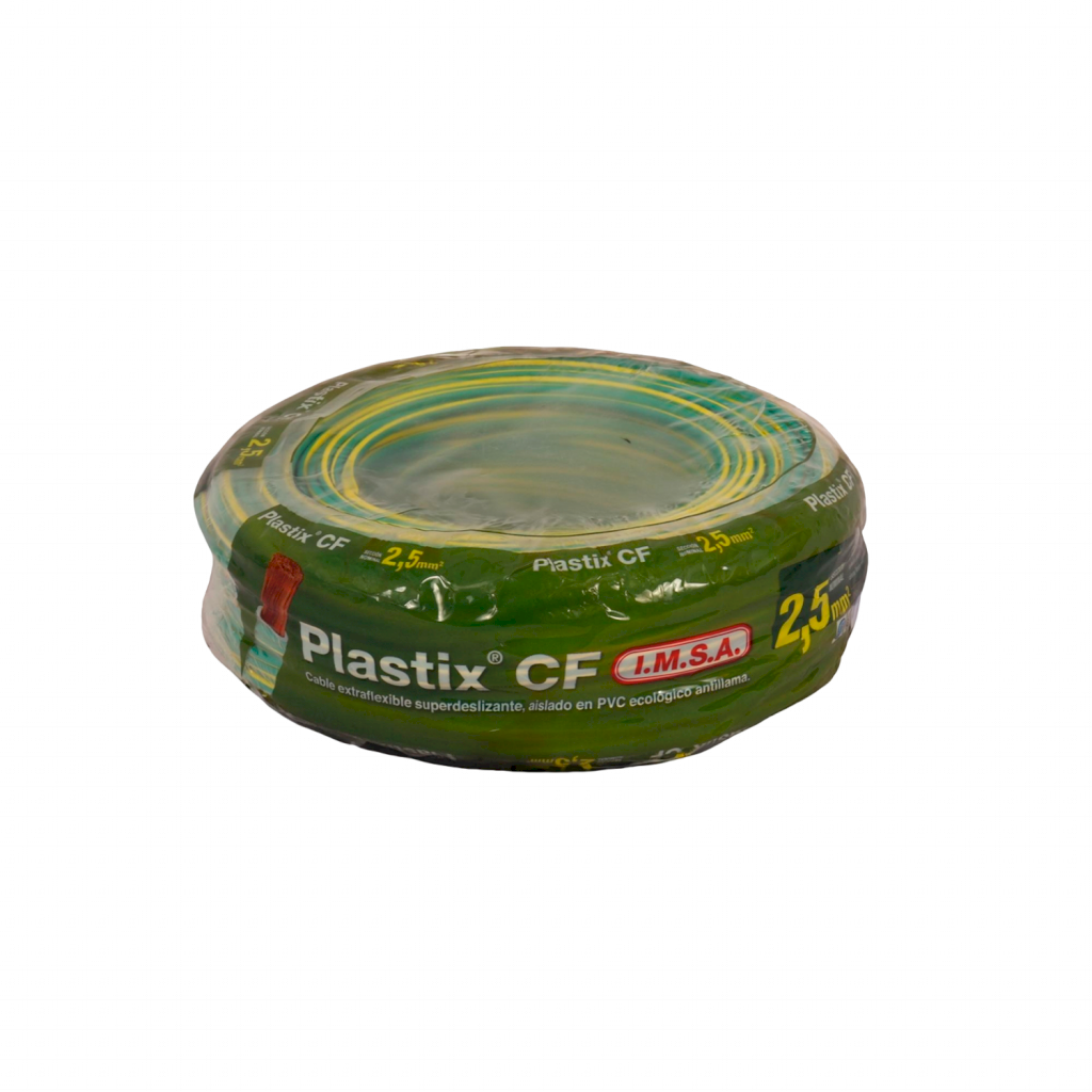 Cable Unipolar 2,50mm2 PVC Verde/Amarillo (x 100Mts) Imsa