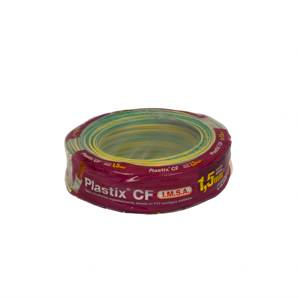 Cable Unipolar 1,50mm2 PVC Verde/Amarillo (x 100Mts) Imsa