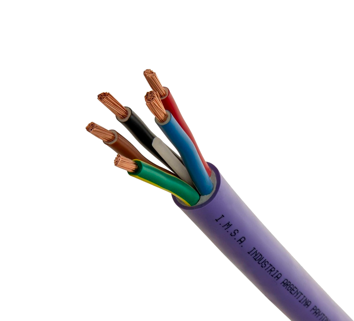 [23151] Cable Subterraneo 5x2,5mm2 22A PVC Violeta Imsa