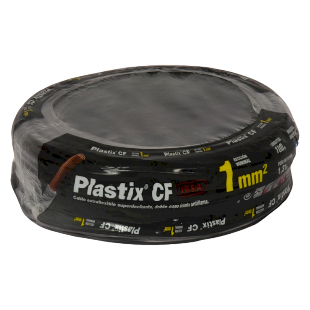 Cable Unipolar 1mm2 PVC Negro (x 100Mts) Imsa