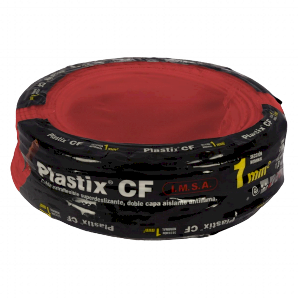 [23163] CABLE UNIPOLAR 1mm² PVC ROJO IMSA (x 100M) JPF100010CRR