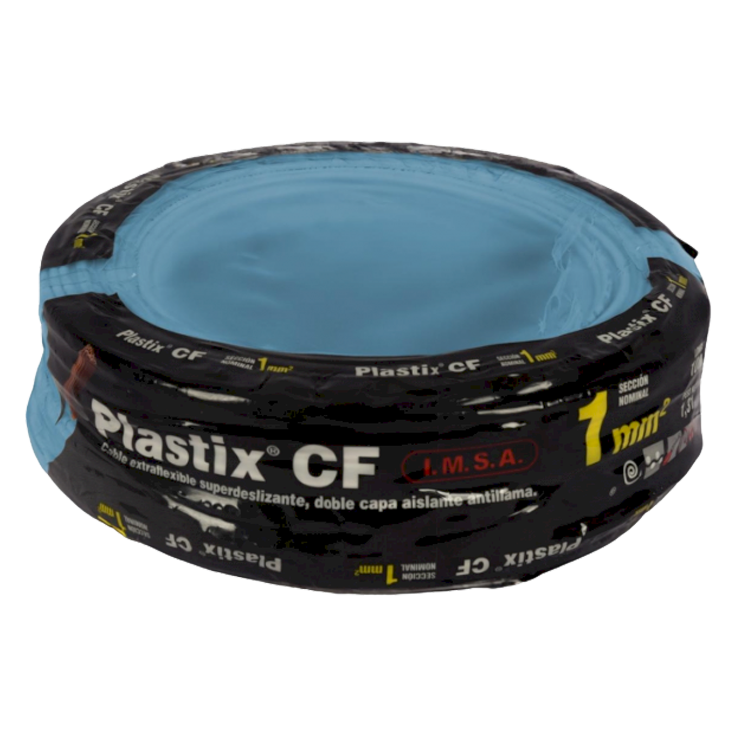 [23165] Cable Unipolar 1mm2 PVC Celeste (x 100Mts) Imsa