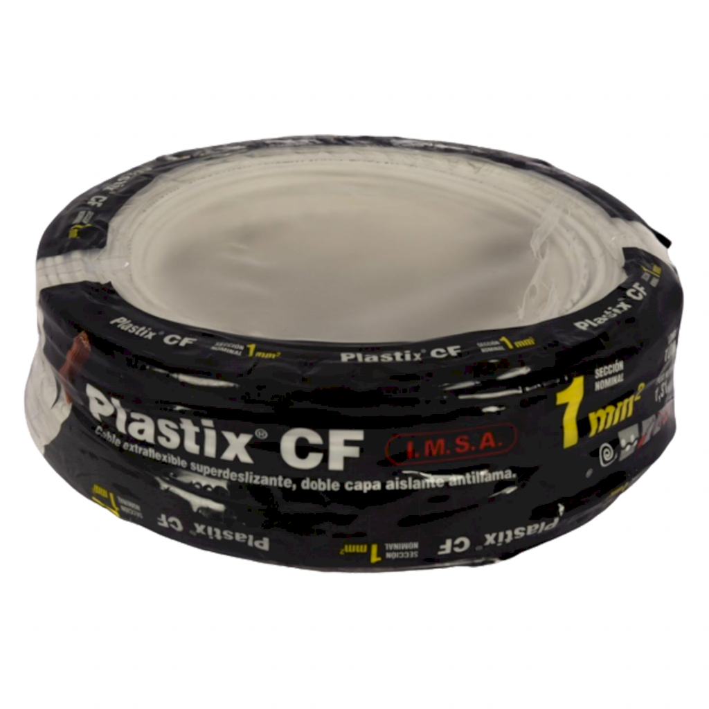 [23166] CABLE UNIPOLAR 1mm² PVC BLANCO IMSA (x 100M) JPF100010CBR