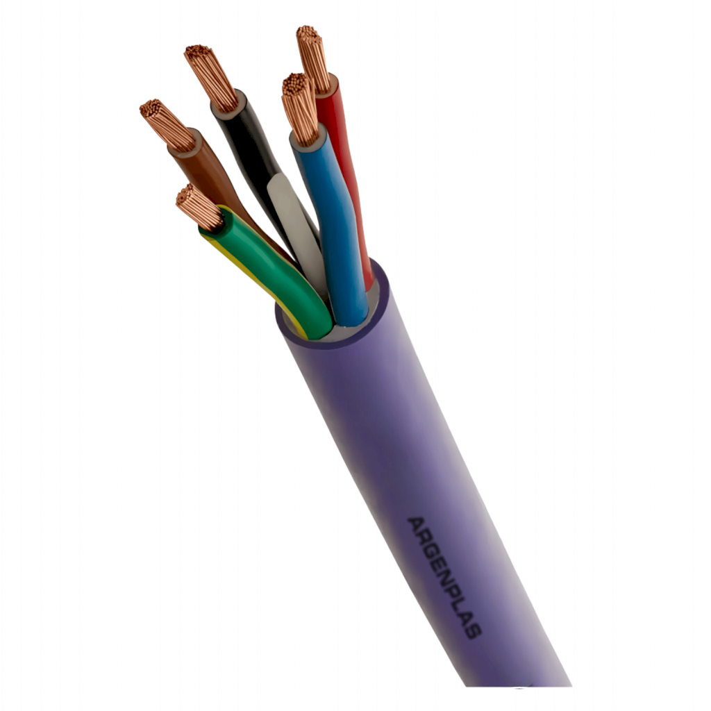 Cable Subterraneo 5x6mm2 37A PVC Violeta Argenplas