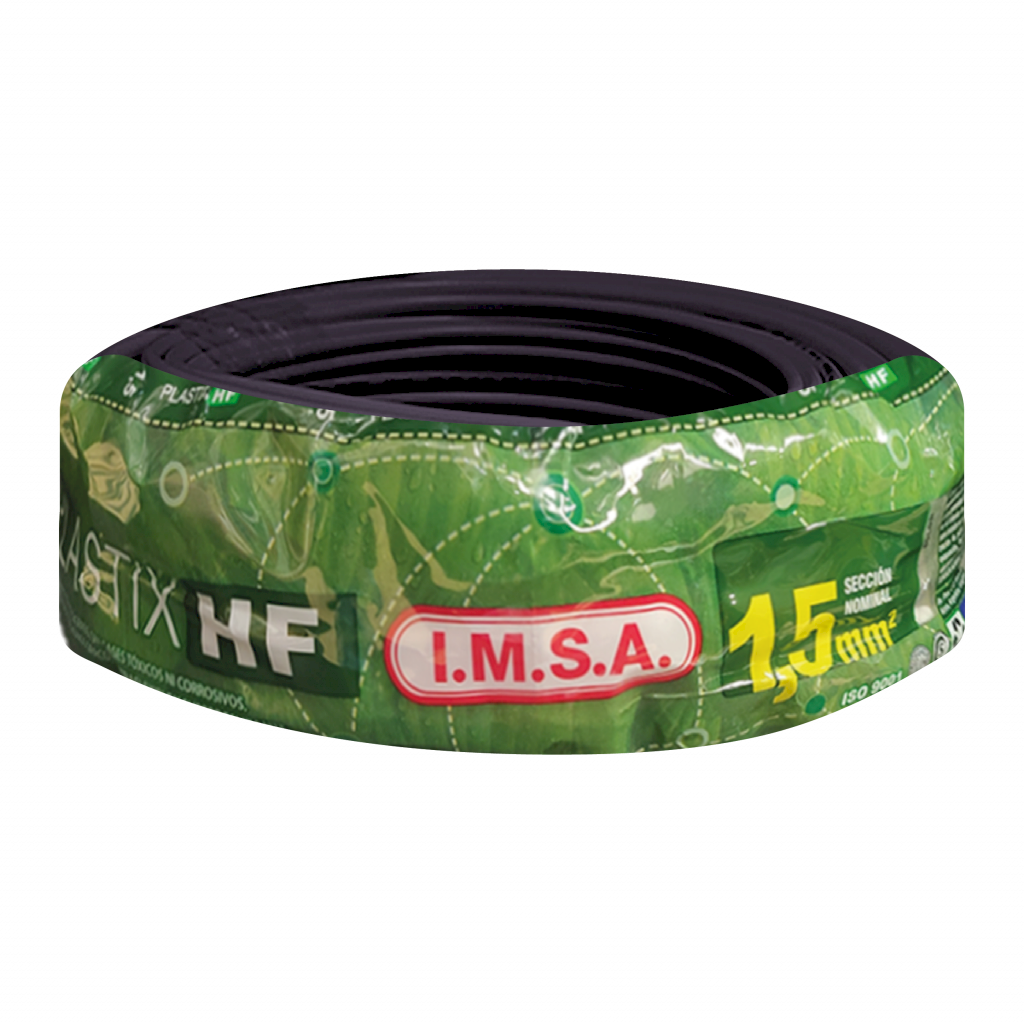 CABLE UNIPOLAR 1,50mm² LS0H NEGRO IMSA (x 100M) WPF100015CNR