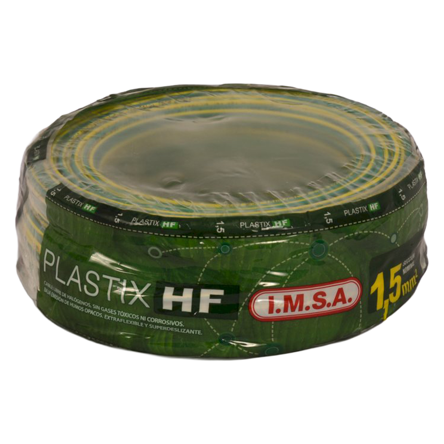 Cable Unipolar 1,50mm2 LS0H Verde/Amarillo (x 100Mts) Imsa