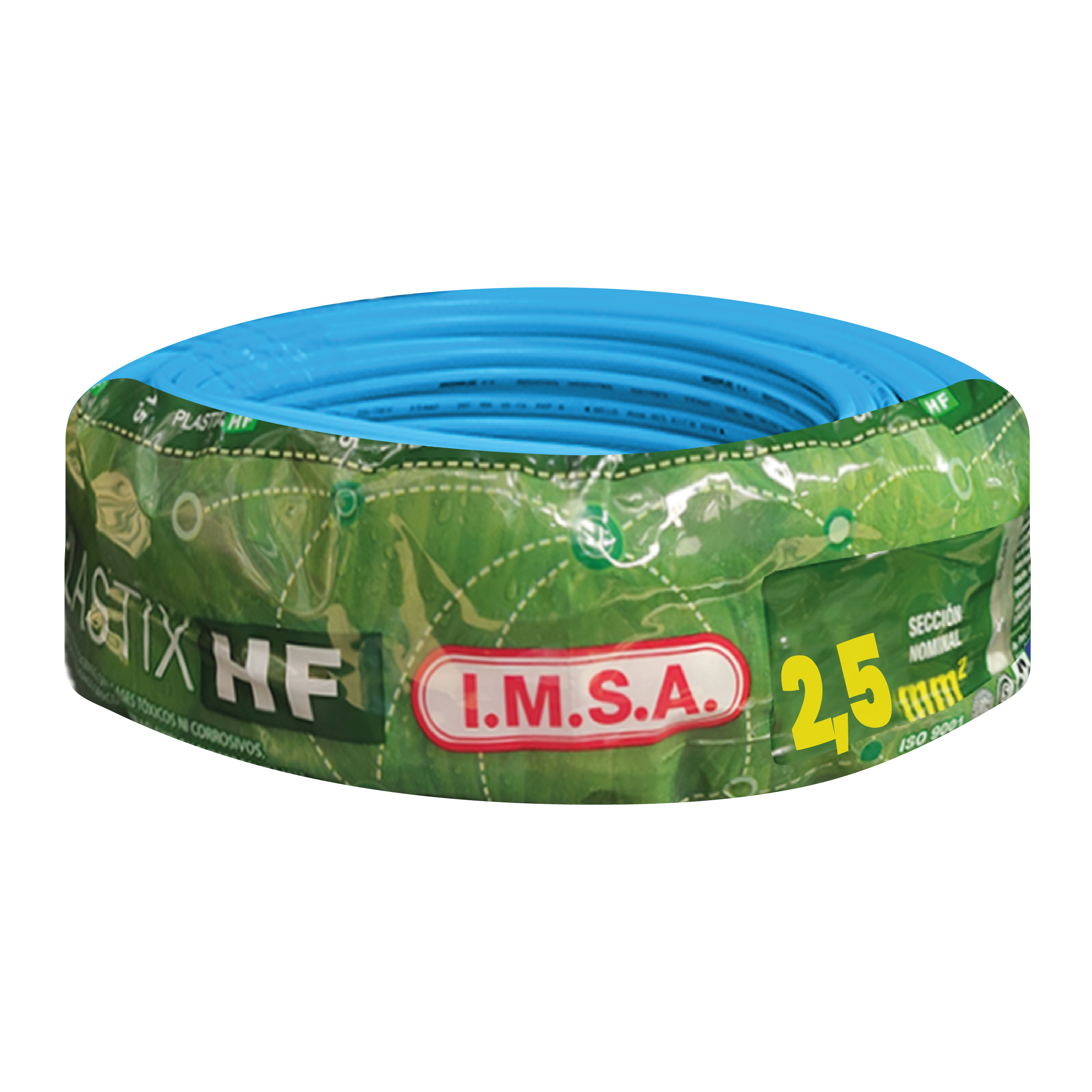 [26814] Cable Unipolar 2,50mm2 LS0H Celeste (x 100Mts) Imsa